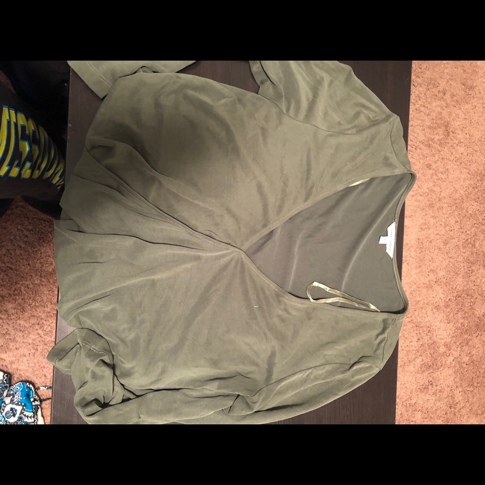 Army green blouse